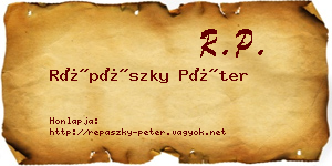 Répászky Péter névjegykártya