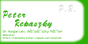 peter repaszky business card